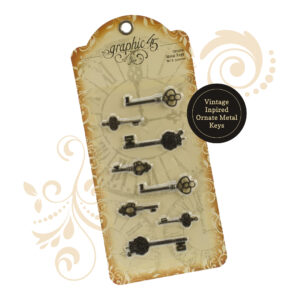 Antique Brass Ornate Metal Keys
