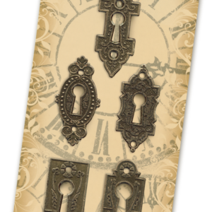 Antique Brass Ornate Metal Key Holes 