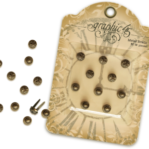 Antique Brass Stamped Metal Brads 