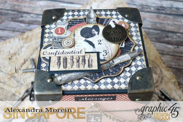 Communique Chain Box Tutorial by Alexandra Morein Product by Graphic 45 Photo 2