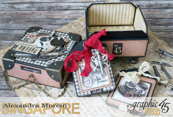 Communique Chain Box Tutorial by Alexandra Morein Product by Graphic 45 Photo 2