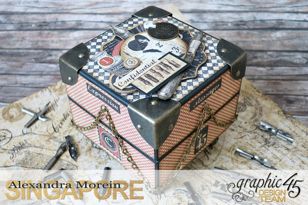 Communique Chain Box Tutorial by Alexandra Morein Product by Graphic 45 Photo 1