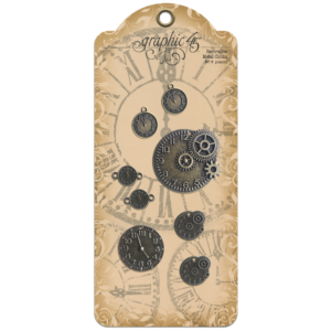 Metal Hardware, Clock Pieces, gears, embellishments, steampunk, Graphic 45, Staples