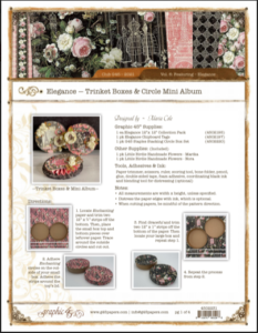 Printable Project Sheet, Graphic 45, Stacking Boxes, Circle Mini Album