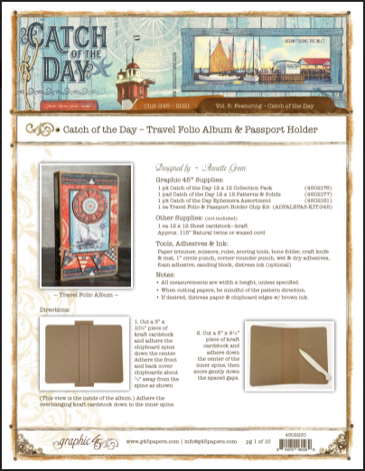 Club G45, Vol 05, Project Sheet, Travel Folio Album, Passport Holder, Catch of the Day