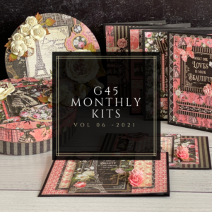 Graphic 45, Club Kits, G45 Card Club, Elegance, Trinket Boxes, Circle Album, Lined Envelopes, Pop Up Cards