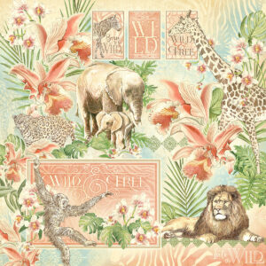 graphic 45, safari, animals