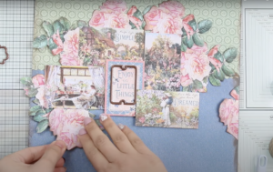 Cottage Life, Easy Scrapbook Page Tutorial, Graphic 45, Aya El