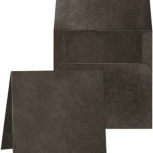 Square Cards 5 1/4" x 5 1/4" with Envelopes - Black