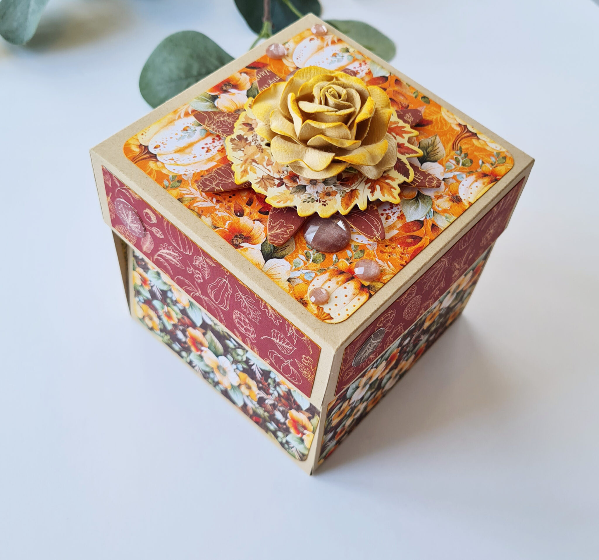 Create a Stunning Autumn Exploding Box | DIY Fall Craft Tutorial with ...