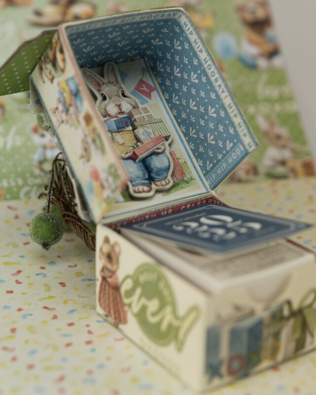 Hip Hip Hooray Tiny Mini Calendar, Calendar in a Box, DIy Calendar, Tati Scrap