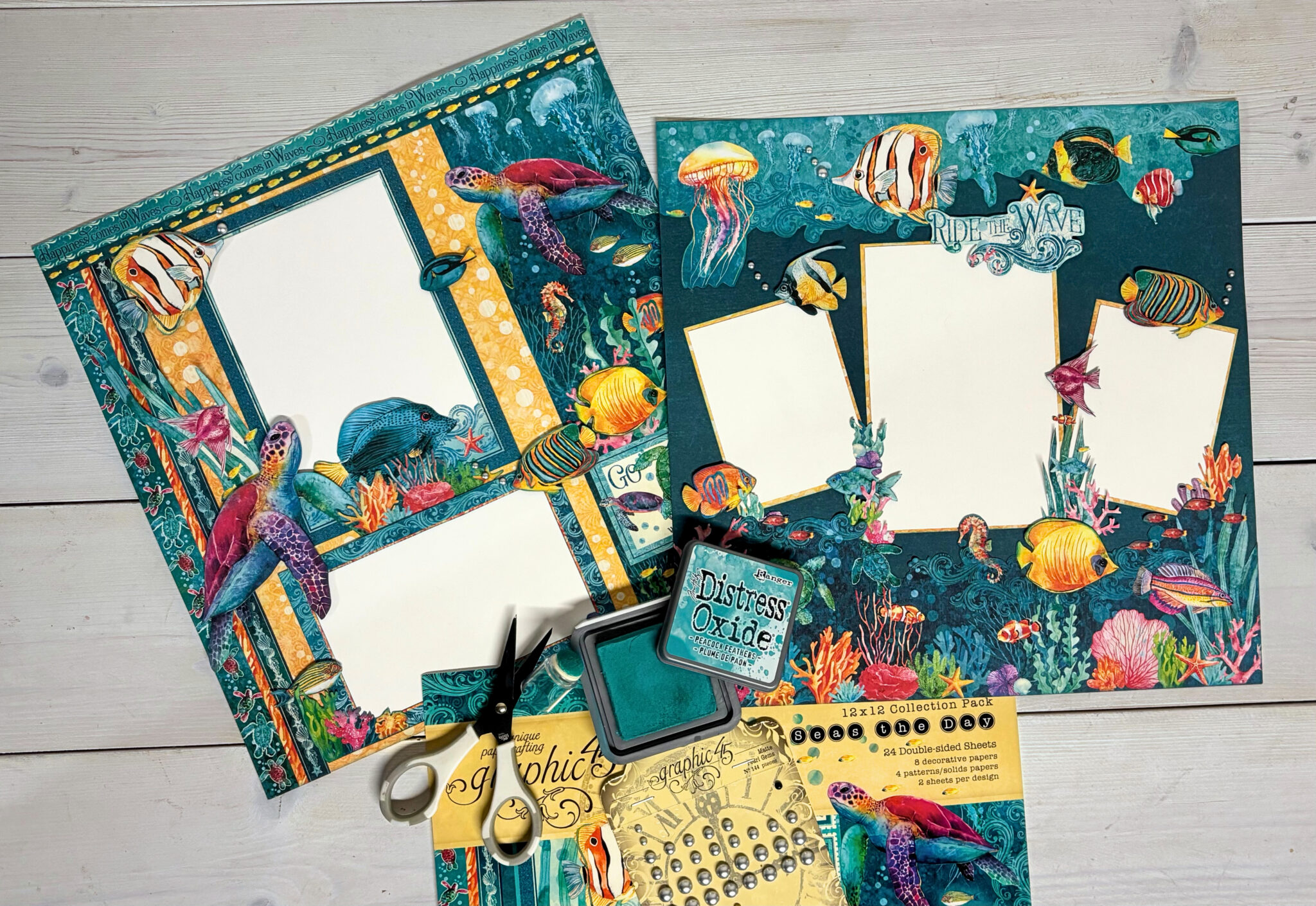 Lay Out Paper Pack Scrapbook Like a Pro – Double Page Layout Tutorial Featuring Seas the ...