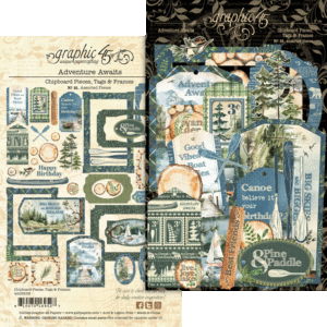 Adventure Awaits Chipboard Pieces, Tags & Frames