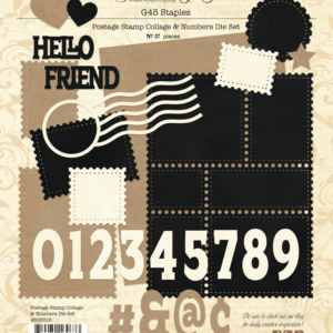 Postage Stamp Collage & Numbers Die Set